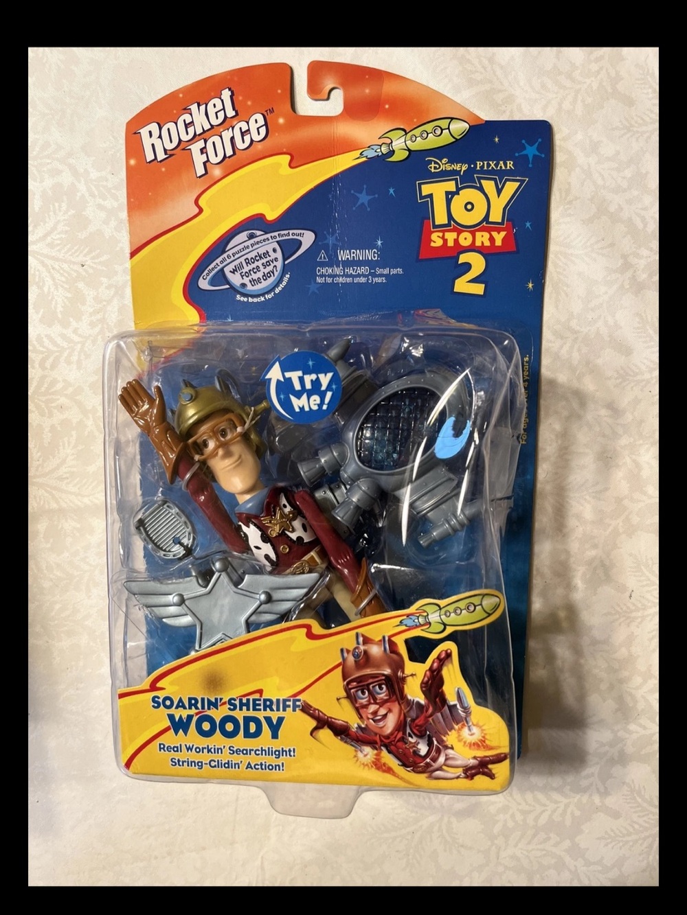 Rare Disney Pixar Toy Story 2 Rocket Force Soarin Sheriff  Woody vintage 90s new